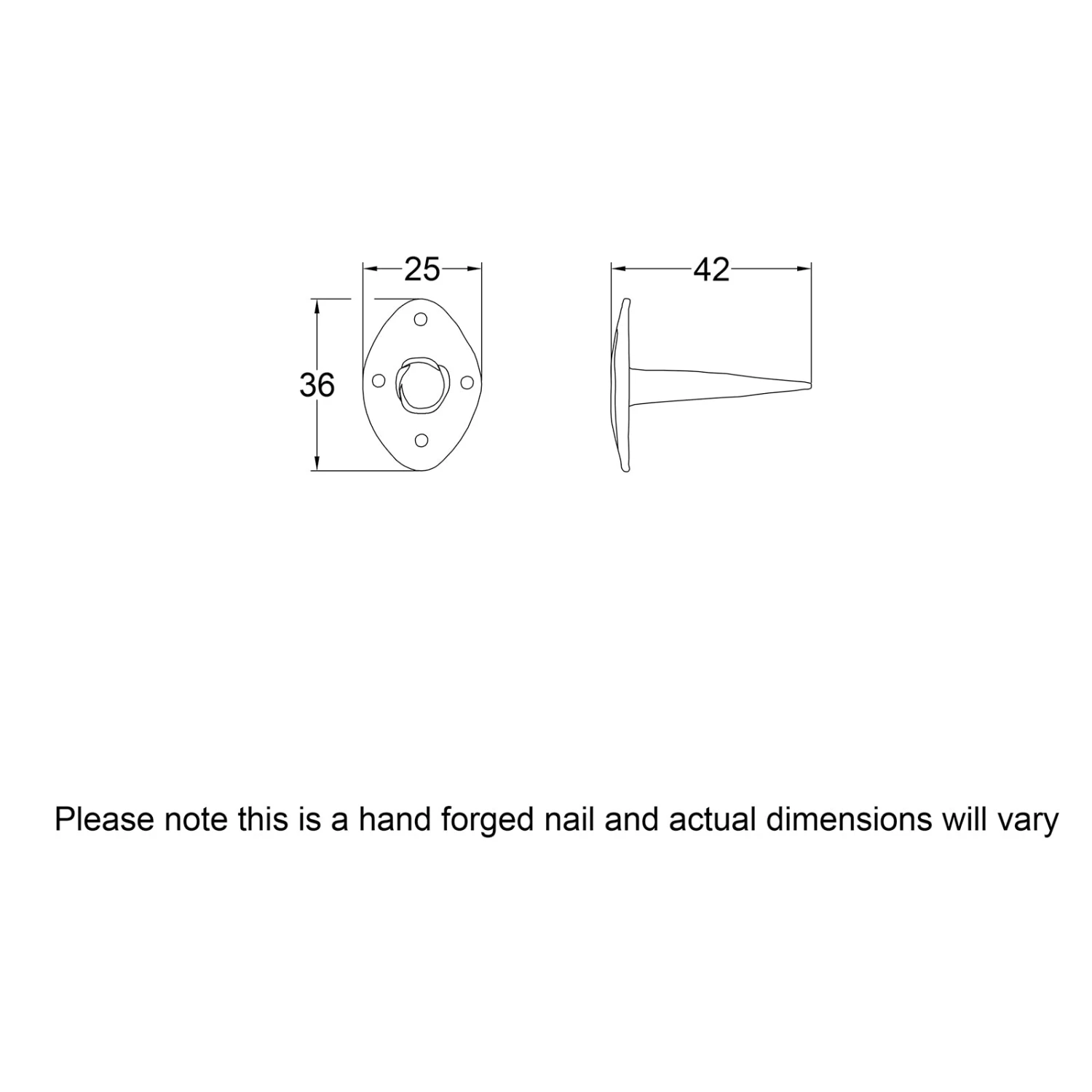 Hand Forged Shield Door Stud 3 Hand Forged Shield Door Stud - Image 3