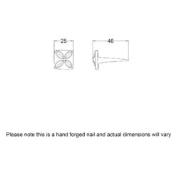 Hand Forged Flower Door Stud 8 Hand Forged Flower Door Stud -Doorway Designs Store NAI12