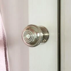 Ringed Brass Door Knobs 22 Ringed Brass Door Knobs -Doorway Designs Store NinaRingedBrassDoorKnobsNickel