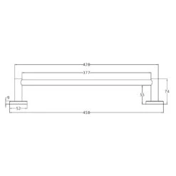 Oxford Towel Bar Rail 15 Oxford Towel Bar Rail -Doorway Designs Store OXF TOWEL 45