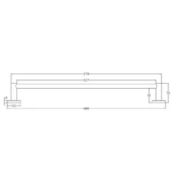 Oxford Towel Bar Rail 16 Oxford Towel Bar Rail -Doorway Designs Store OXF TOWEL 60copy