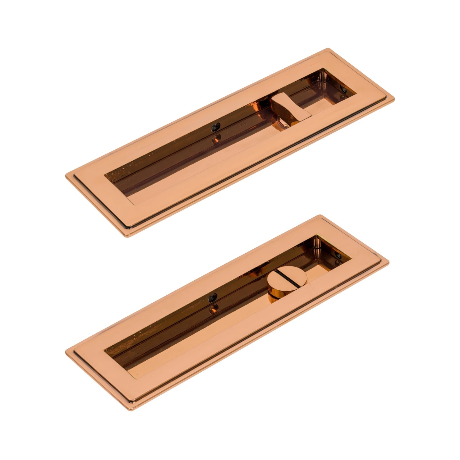 Art Deco Rectangular Flush Pull - Privacy Set 7 Art Deco Rectangular Flush Pull - Privacy Set - Image 7