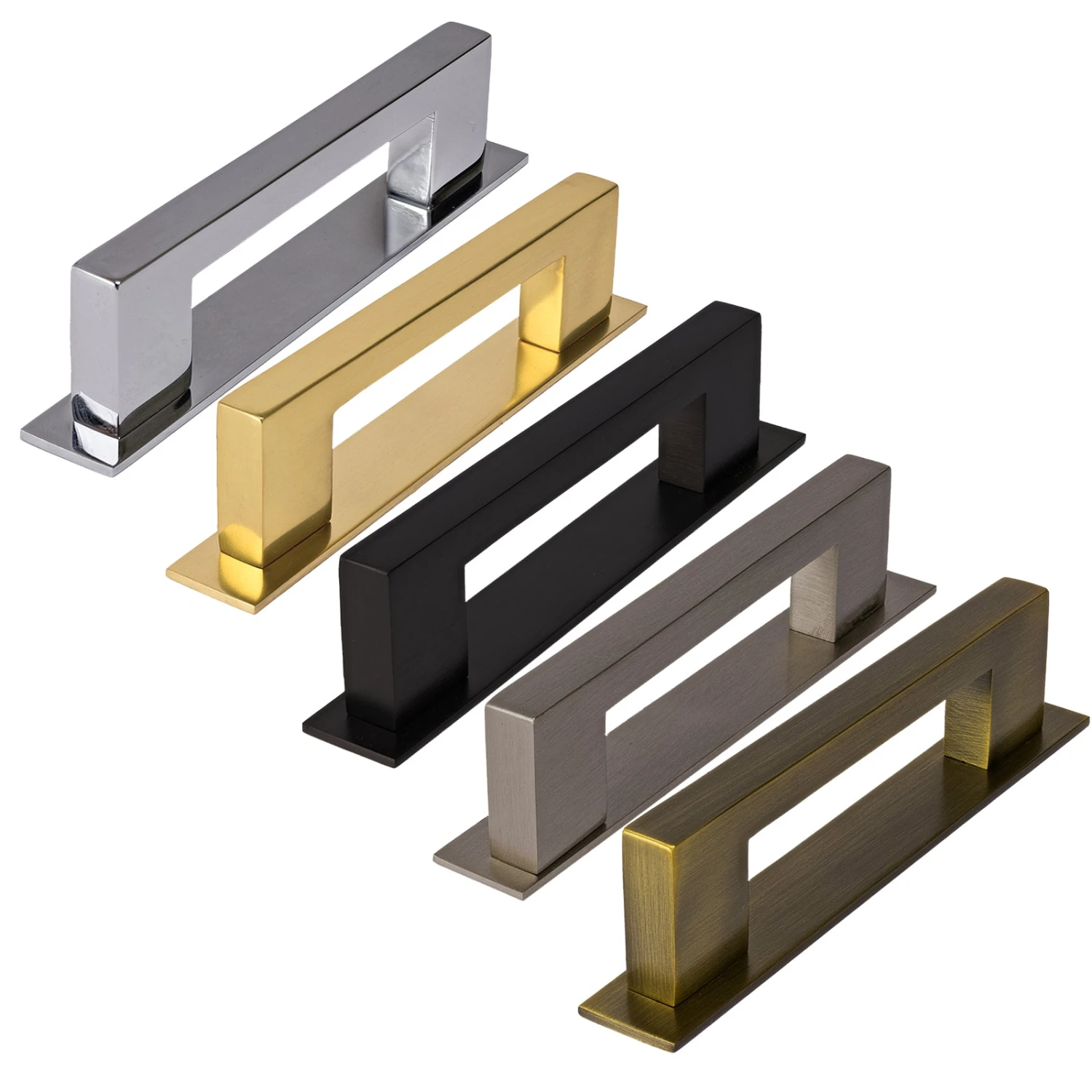 Metro Pull Handles On Backplate 1 Metro Pull Handles On Backplate