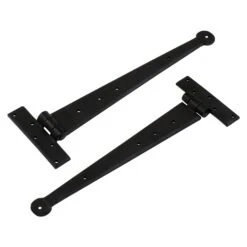 Penny End T Hinges Black 15 Penny End T Hinges Black -Doorway Designs Store PennyTHinges Blk 15in