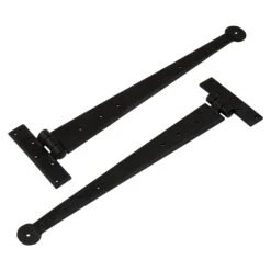 Penny End T Hinges Black 14 Penny End T Hinges Black -Doorway Designs Store PennyTHinges Blk 18in