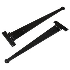Penny End T Hinges Black 13 Penny End T Hinges Black -Doorway Designs Store PennyTHinges Blk 24in