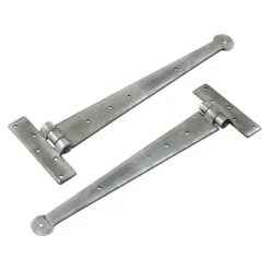 Penny End T Hinges Pewter -Doorway Designs Store PennyTHinges Pew 15in