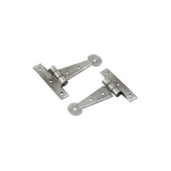Penny End T Hinges Pewter -Doorway Designs Store PennyTHinges Pew 4in
