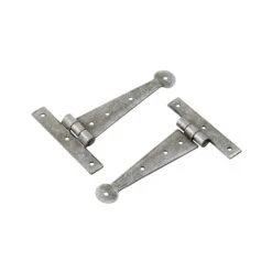 Penny End T Hinges Pewter -Doorway Designs Store PennyTHinges Pew 6in