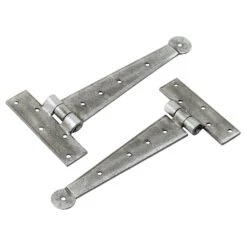 Penny End T Hinges Pewter -Doorway Designs Store PennyTHinges Pew 9in