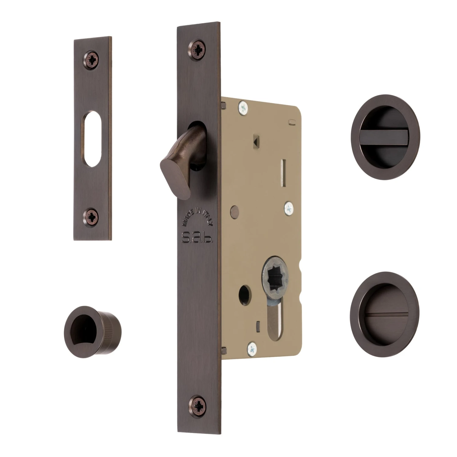 Sliding Door Lock Set With Round Privacy Turn 6 Sliding Door Lock Set With Round Privacy Turn - Image 6