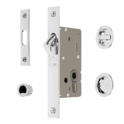 Sliding Door Lock Set With Round Privacy Turn 21 Sliding Door Lock Set With Round Privacy Turn -Doorway Designs Store RD2308 40 PC