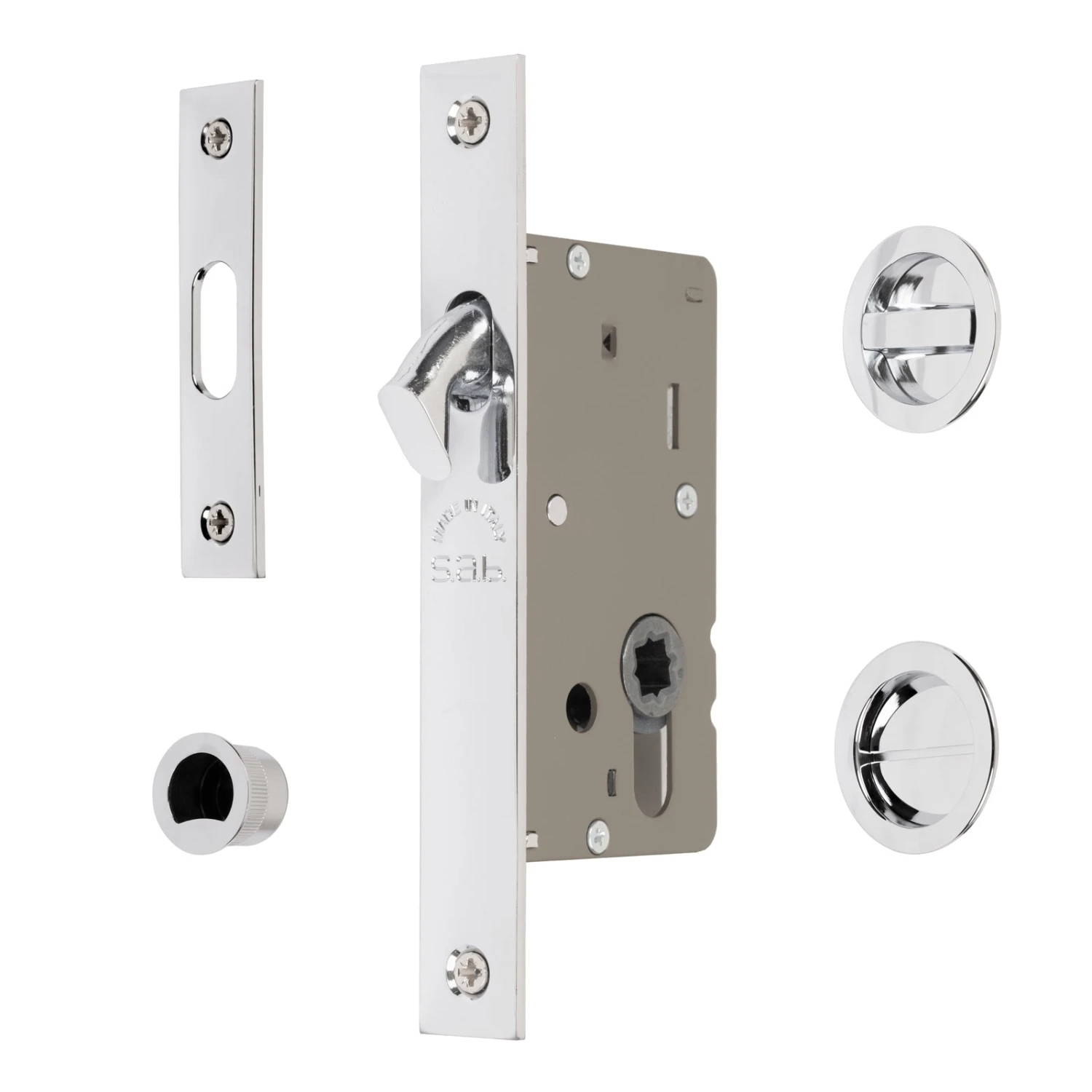Sliding Door Lock Set With Round Privacy Turn 7 Sliding Door Lock Set With Round Privacy Turn - Image 7