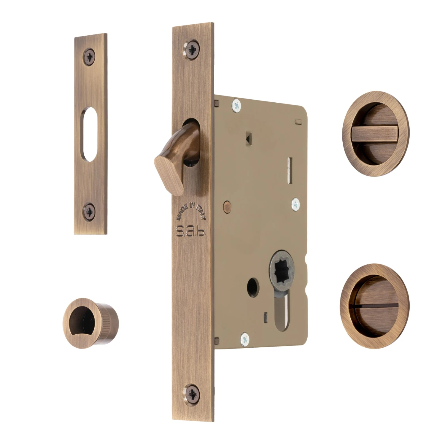 Sliding Door Lock Set With Round Privacy Turn 10 Sliding Door Lock Set With Round Privacy Turn - Image 10