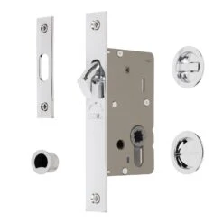 Sliding Door Lock Set With Round Privacy Turn 26 Sliding Door Lock Set With Round Privacy Turn -Doorway Designs Store RD2308 50 PC