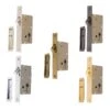Sliding Door Lock Set With Rectangle Privacy Turn