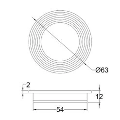 Round Reeded Flush Pull 11 Round Reeded Flush Pull -Doorway Designs Store ReededCircularFlushPullC1837
