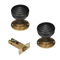 Ringed Door Knobs Rosewood & Ebonised 31 Ringed Door Knobs Rosewood & Ebonised -Doorway Designs Store Ringed Ebonised Brass Latch Set 3 Inch