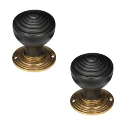 Ringed Door Knobs Rosewood & Ebonised 30 Ringed Door Knobs Rosewood & Ebonised -Doorway Designs Store Ringed Ebonized