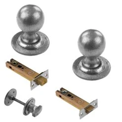 Round Cast Iron Door Knobs 29 Round Cast Iron Door Knobs -Doorway Designs Store RoundPewter4InchBathroomSet