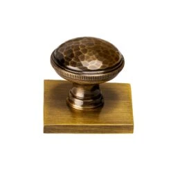 Hand Beaten Cabinet Knobs On Square Backplate 17 Hand Beaten Cabinet Knobs On Square Backplate -Doorway Designs Store SO4545 31 AT