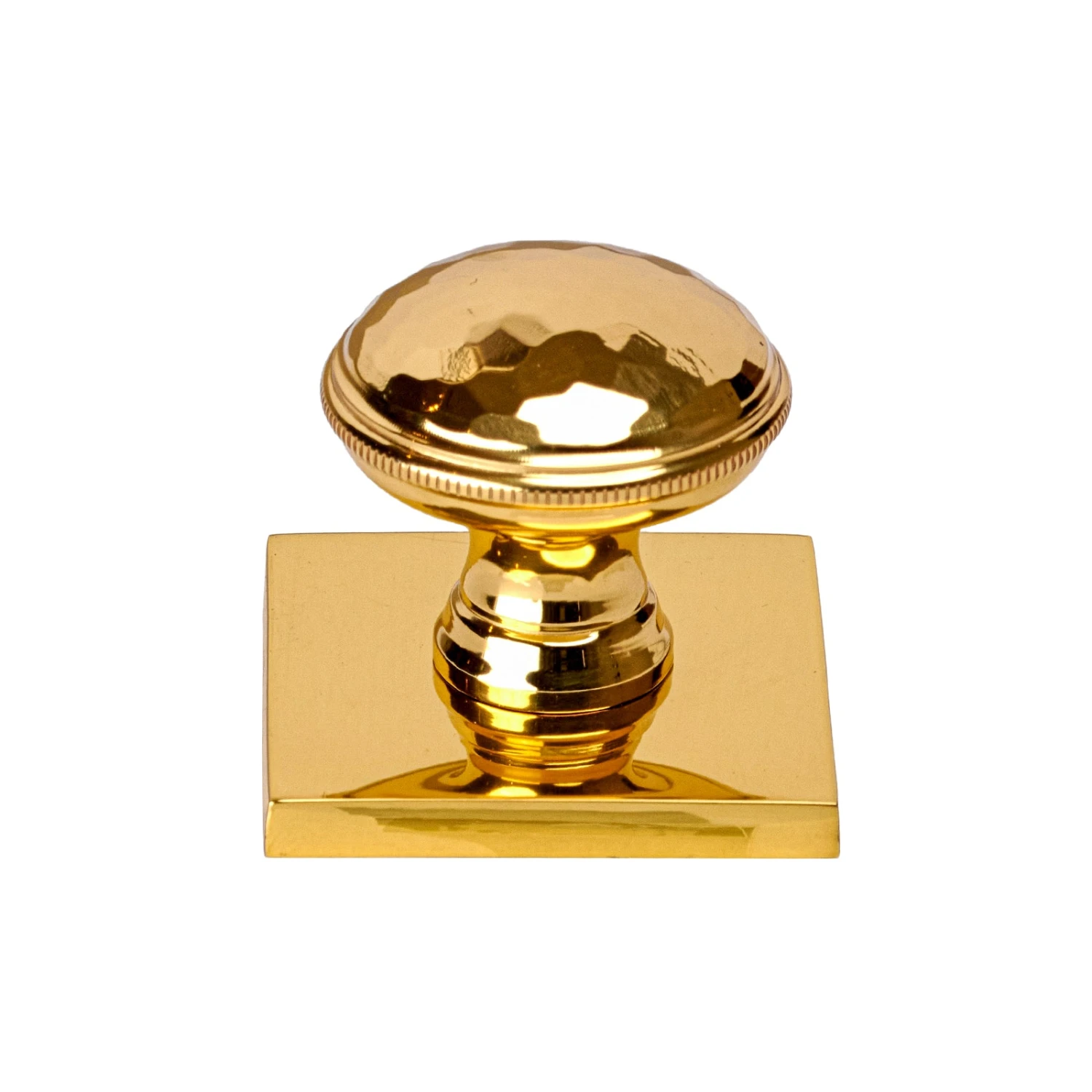 Hand Beaten Cabinet Knobs On Square Backplate 4 Hand Beaten Cabinet Knobs On Square Backplate - Image 4