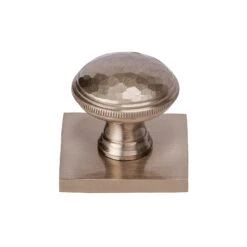 Hand Beaten Cabinet Knobs On Square Backplate 16 Hand Beaten Cabinet Knobs On Square Backplate -Doorway Designs Store SO4545 31 SN
