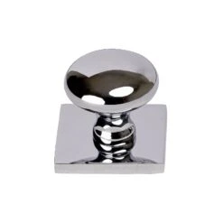 Round Cabinet Knobs On Square Backplate -Doorway Designs Store SQ113 32 PC