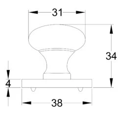 Round Cabinet Knobs On Square Backplate -Doorway Designs Store SQ113 01f5cbd1 7298 4b61 8c17 1b94a0aa4c19
