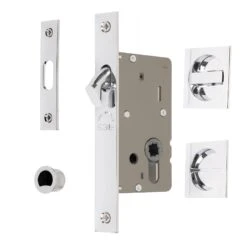 Sliding Door Lock Set With Square Privacy Turn -Doorway Designs Store SQ2308 50 PC