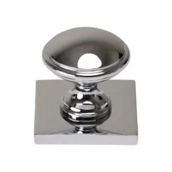 Domed Cabinet Knobs On Square Backplate 14 Domed Cabinet Knobs On Square Backplate -Doorway Designs Store SQ3950 32 PC