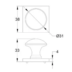 Hand Beaten Cabinet Knobs On Square Backplate 12 Hand Beaten Cabinet Knobs On Square Backplate -Doorway Designs Store SQ4545 SiteDrawing