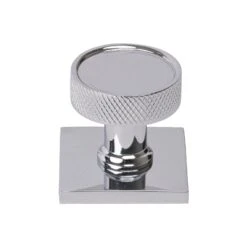 Florence Knurled Cabinet Knobs On Square Backplate 14 Florence Knurled Cabinet Knobs On Square Backplate -Doorway Designs Store SQ4648 32 PC
