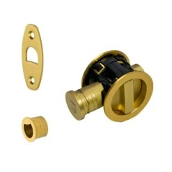 Tubular Lock With Round Privacy Turn & Release 10 Tubular Lock With Round Privacy Turn & Release -Doorway Designs Store Satin Brass Round Privacy Tubular Lock