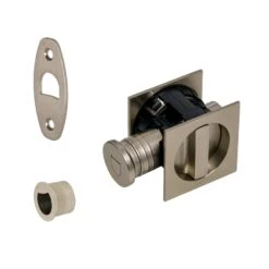 Tubular Lock With Square Privacy Turn & Release -Doorway Designs Store Satin Nickel Square Tubular Privacy Lock