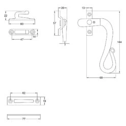 Black Shepherds Crook Window Fastener 10 Black Shepherds Crook Window Fastener -Doorway Designs Store ShepherdasCrookFastenerJPEG