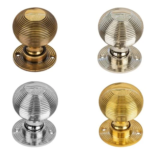 Beehive Door Knobs Solid Brass