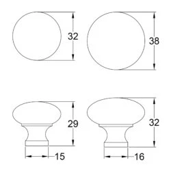 Round Cabinet Knobs 20 Round Cabinet Knobs -Doorway Designs Store UK C113JPEG