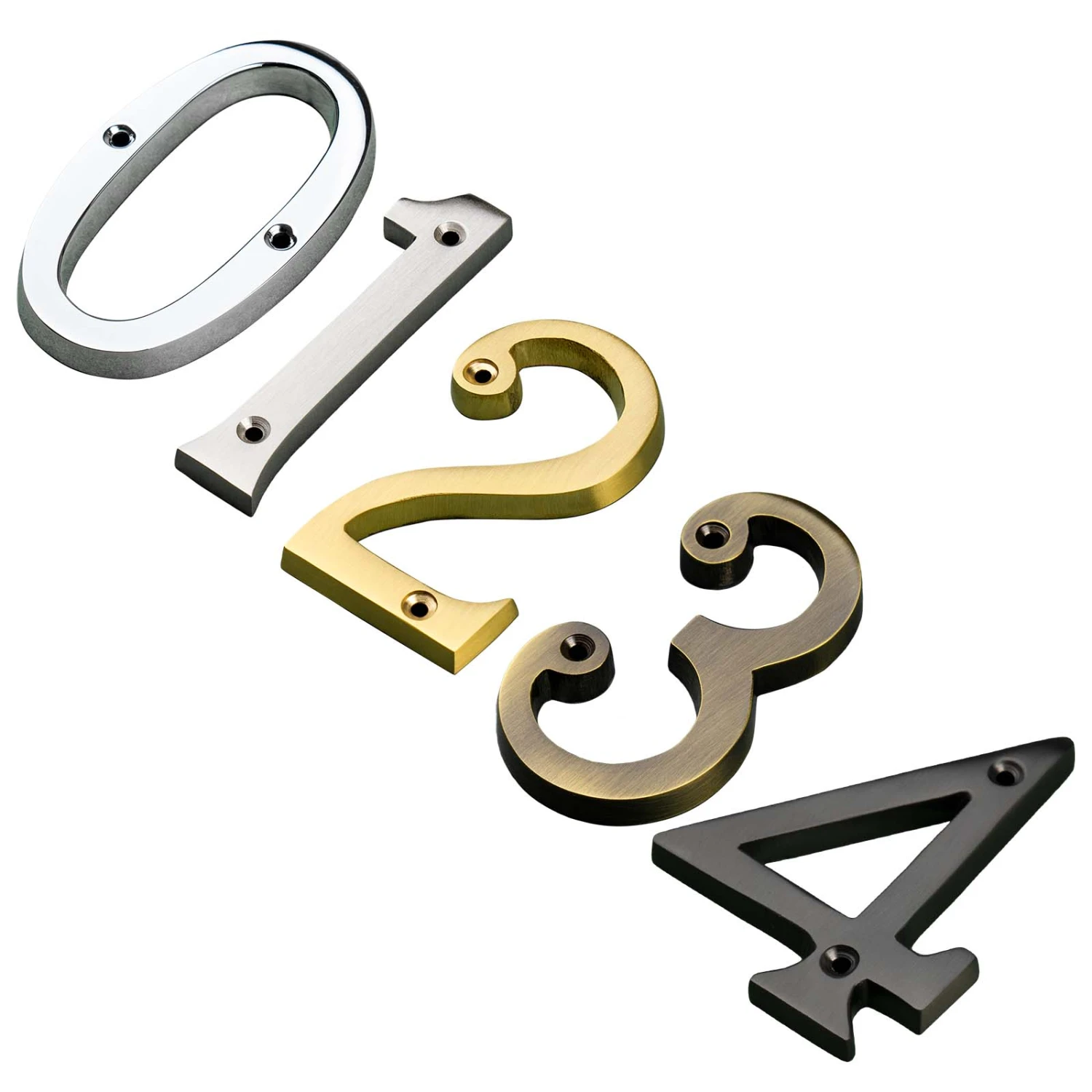 Brass Door Numbers 1 Brass Door Numbers