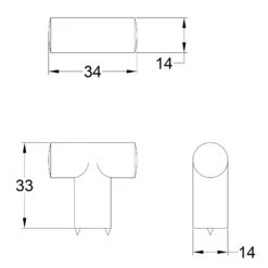 T Bar Cabinet Knobs -Doorway Designs Store UK C2234JPEG