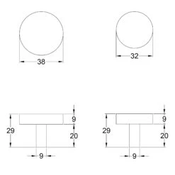 Disc Cabinet Knobs -Doorway Designs Store UK C3880JPEG
