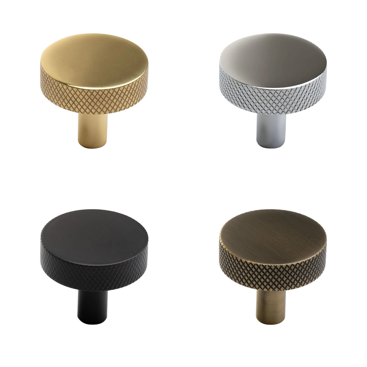 Disc Knurled Cabinet Knobs 1 Disc Knurled Cabinet Knobs