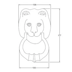 Lion Door Knocker -Doorway Designs Store UK K1210JPEG